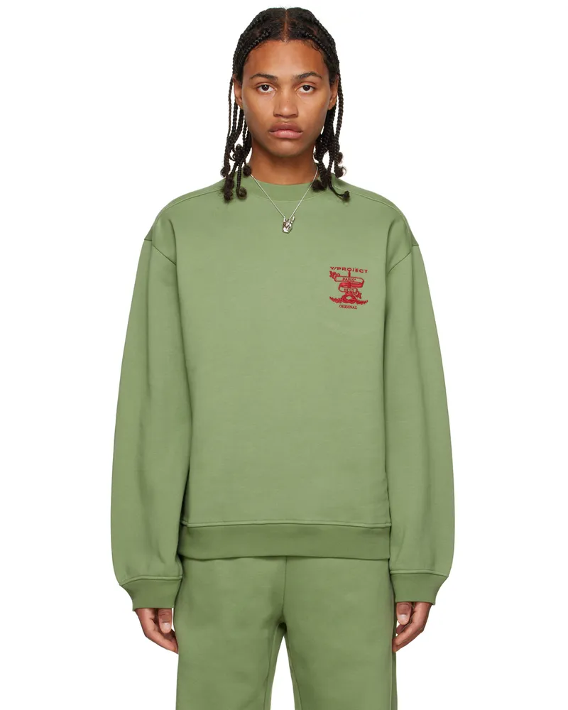 Y/PROJECT Green Embroidered Sweatshirt Green