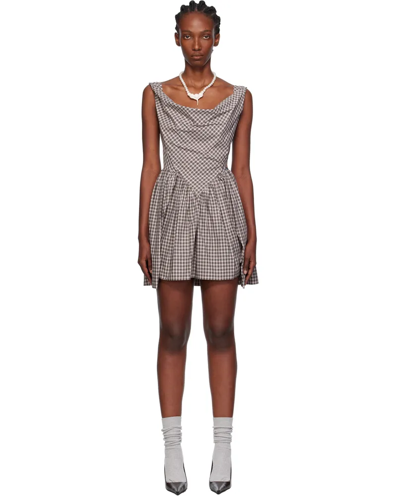 Vivienne Westwood Off-White & Black Sunday Minidress A202
