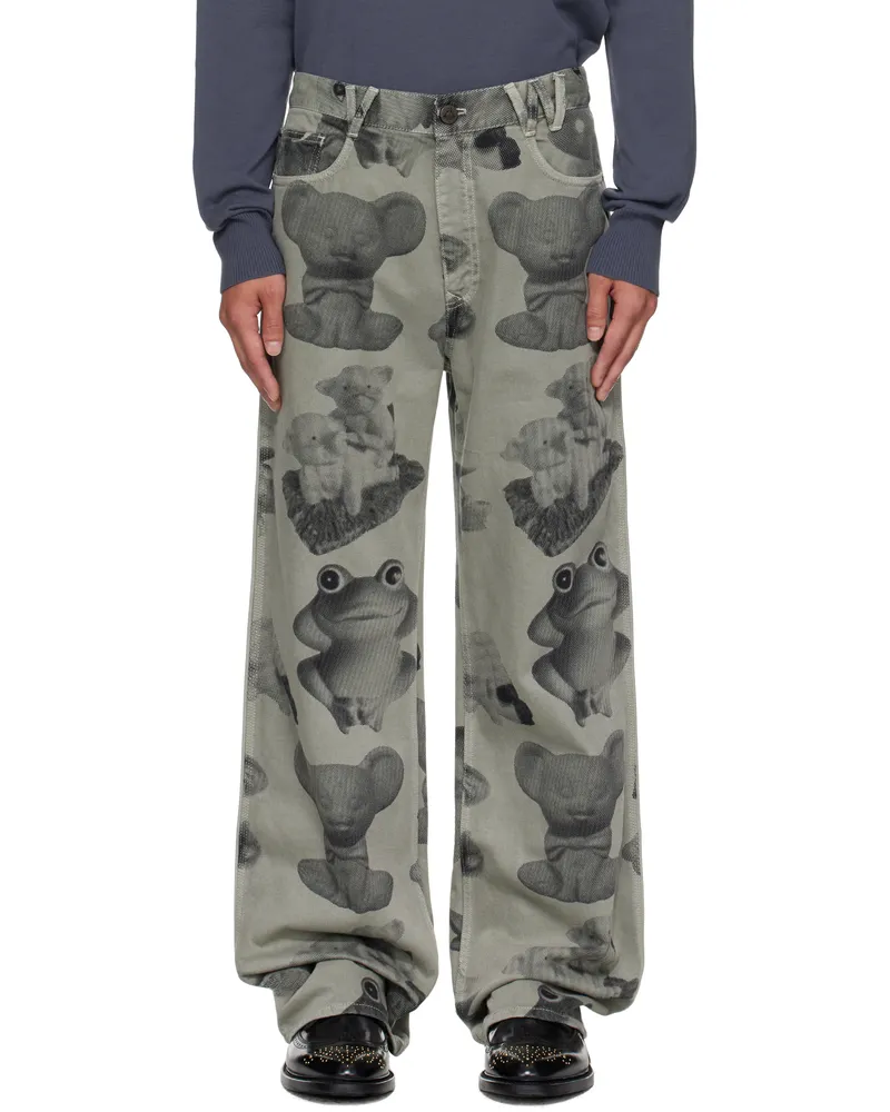 Vivienne Westwood Green Dyed Figurine Raymond Jeans Ss25-m306