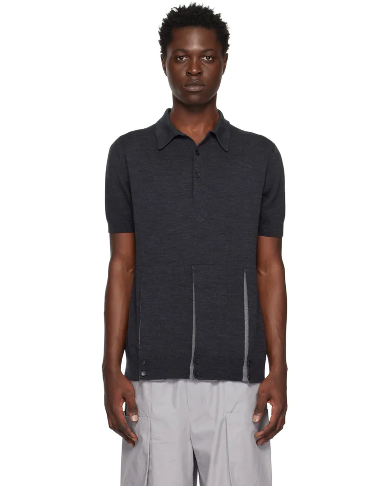 T/SEHNE SSENSE Exclusive Gray Polo Anthracite