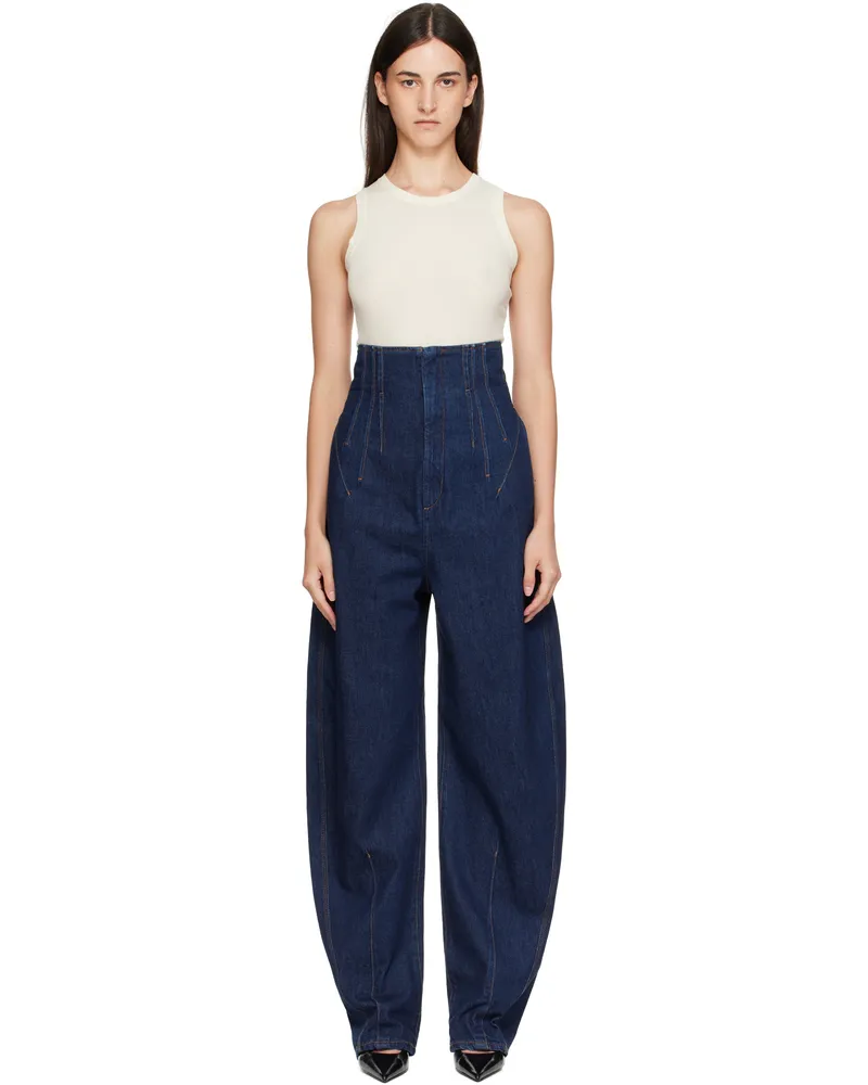 SPORTMAX Blue Riga Jeans 001