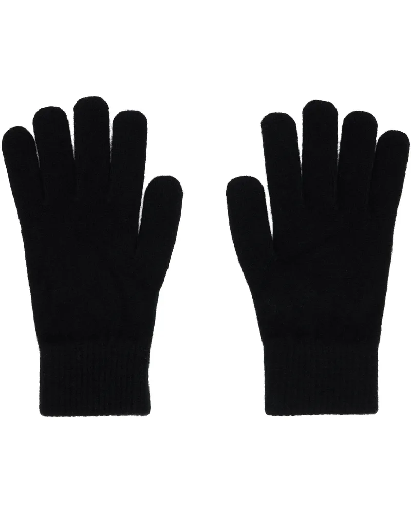 Yves Salomon Black Wool & Cashmere Gloves C99
