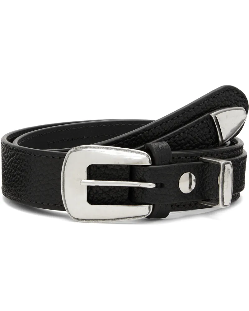 Christophe Lemaire Black Minimal Western Belt Bk999