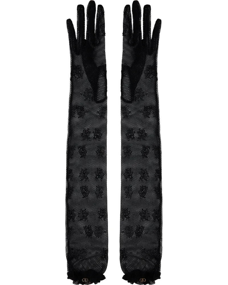 Valentino Garavani Black VLogo Signature Gloves N06