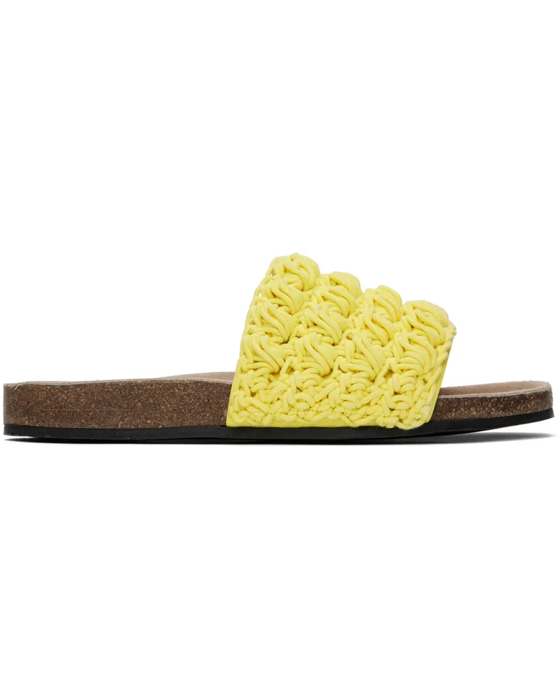 J.W.Anderson Yellow Crochet Slides 19181-700-yellow