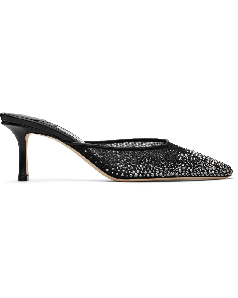 Jimmy Choo Black Vivi 65 Mules Black