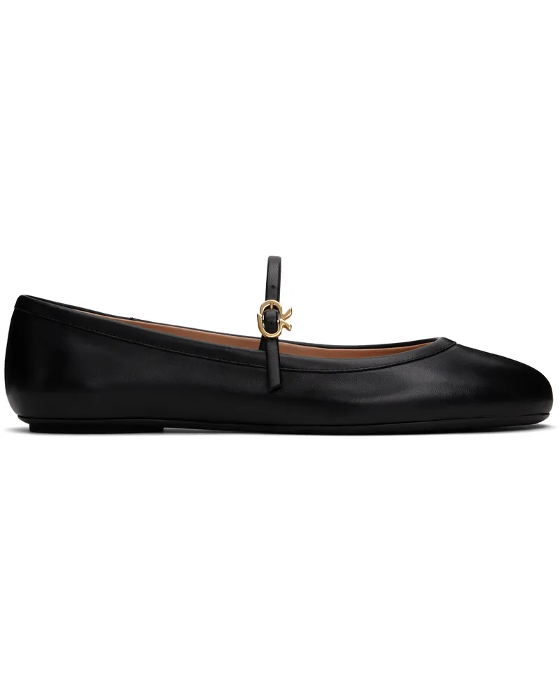 Gianvito Rossi Black Carla Ballerina Flats Black