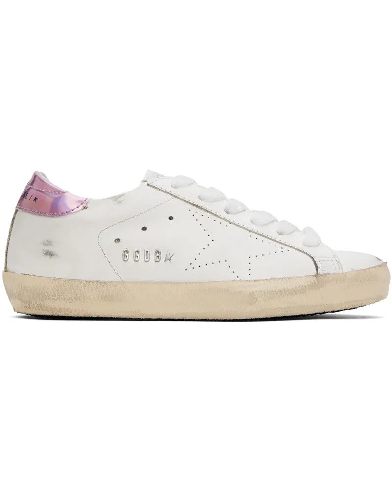 Golden Goose SSENSE Exclusive White Super-Star Sneakers Pink