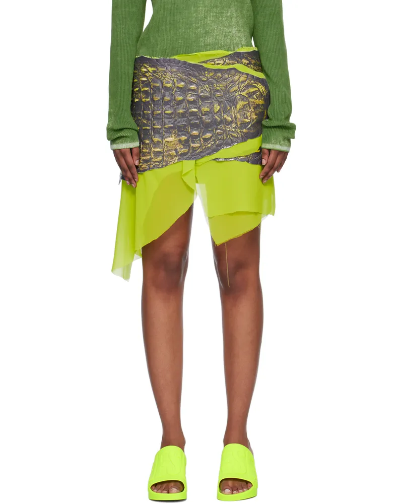 Diesel Green L-Chidima Miniskirt 5kh