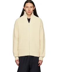 Jil Sander Off-White Zip Cardigan -