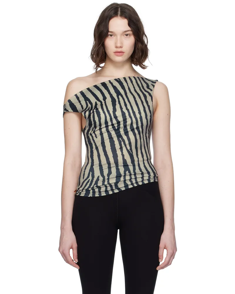 Miaou Gray & Black Lani Top Zebra