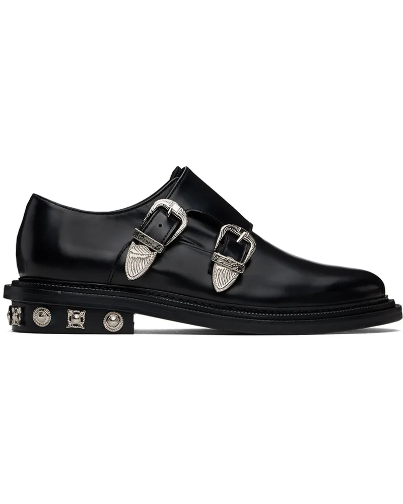 Toga Black Polido Monkstraps Black