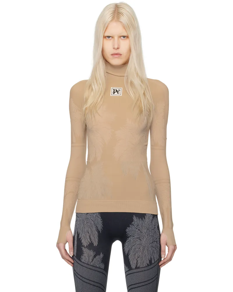 Palm Angels Beige Baselayer Ski Top Beige