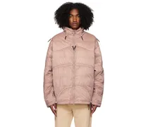 Pink Plume Puffer Down Jacket