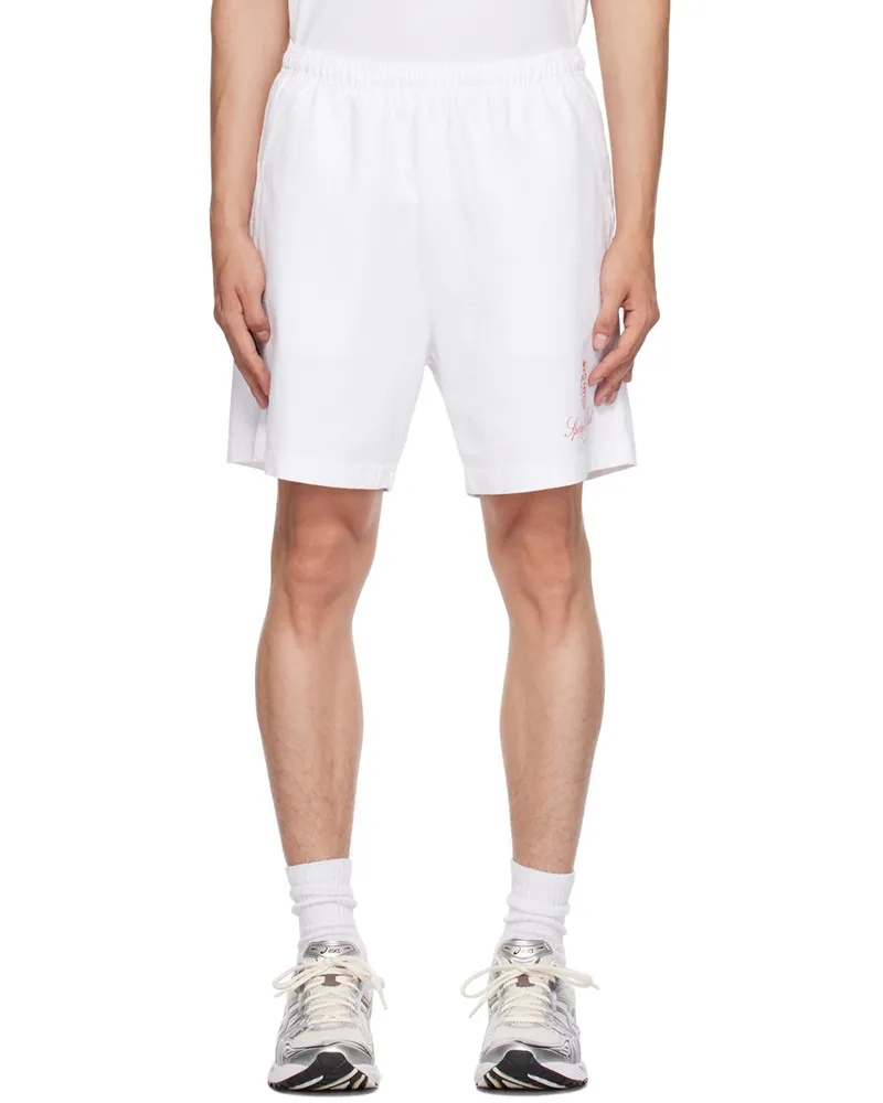 SPORTY & RICH White Vendome Shorts White