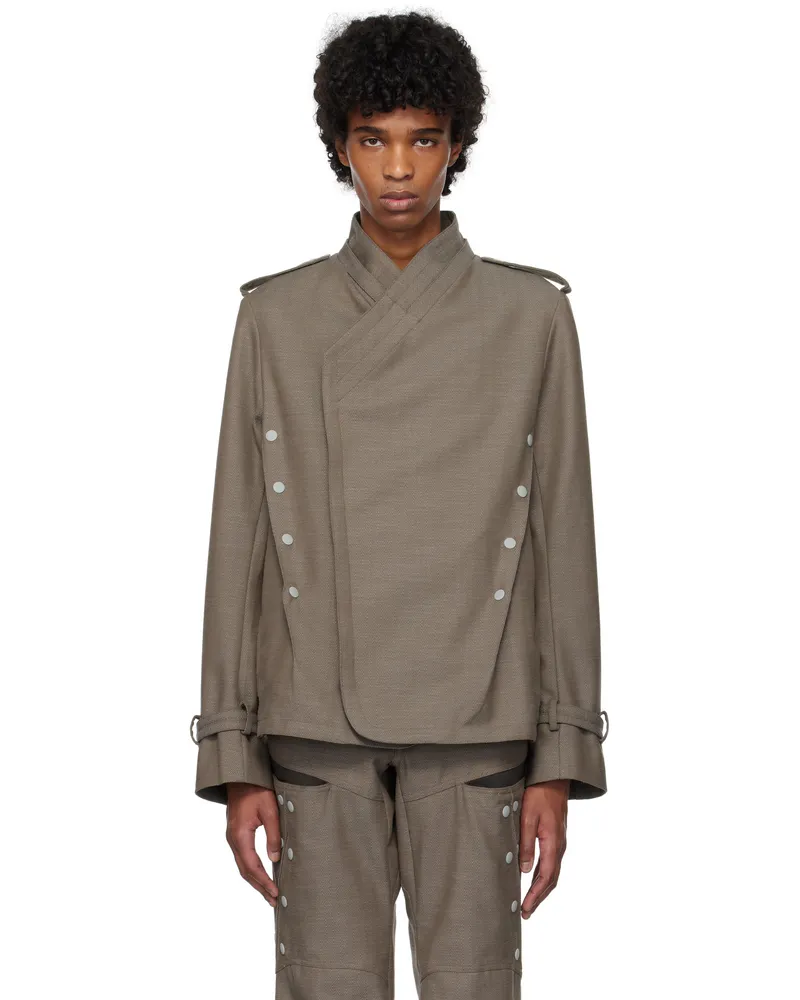 KIKO KOSTADINOV Brown Inex Snap Jacket