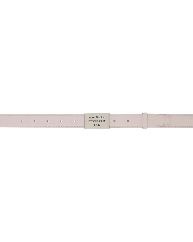 Acne Studios Pink Logo Plaque Belt Ad5
