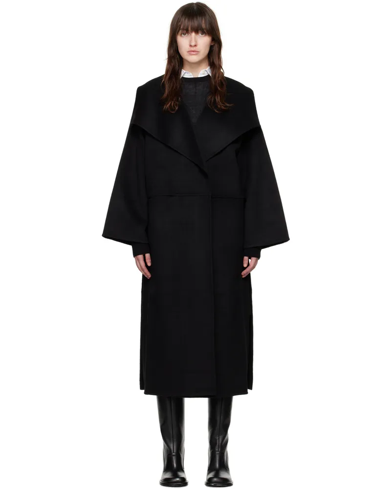 Totême Black Signature Coat 200