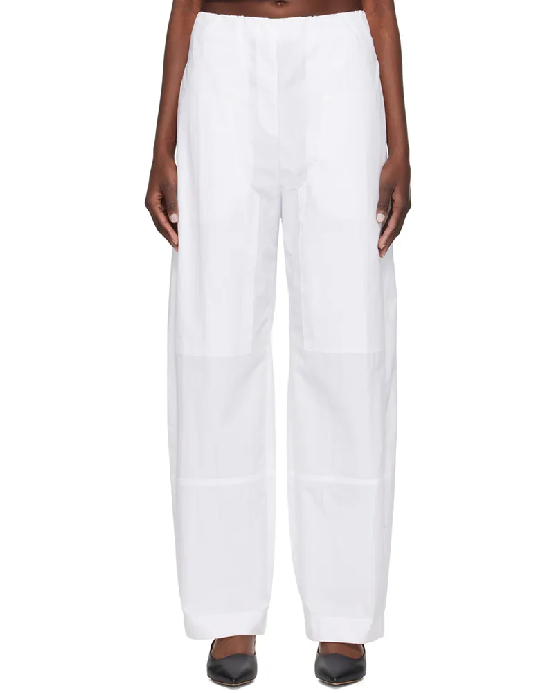 Paris Georgia SSENSE Exclusive White Cocoon Trousers White