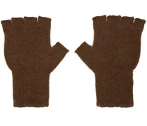 Brown Heavy Fingerless Gloves