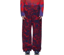 Red & Blue Rose Trousers
