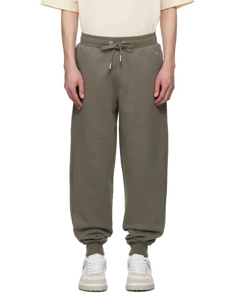 AMI Paris Taupe Jogging Ami de Coeur Sweatpants 0953