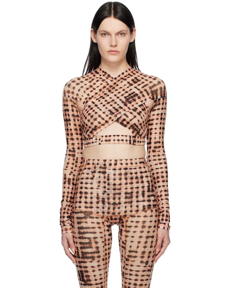 Charlotte Knowles SSENSE Exclusive Pink Anti Cross Over Blouse Bleach