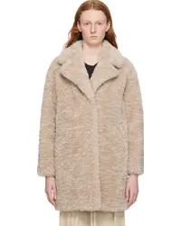 Herno Beige Curly Coat Chantilly