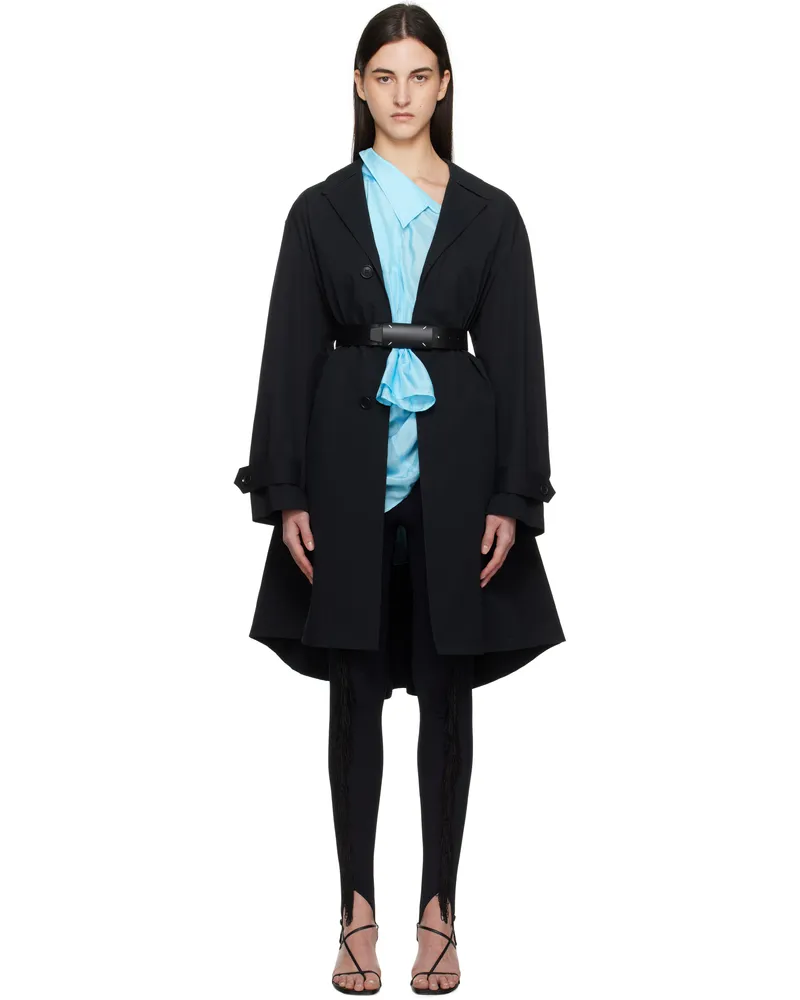 Maison Margiela Black Spliced Trench Coat 900