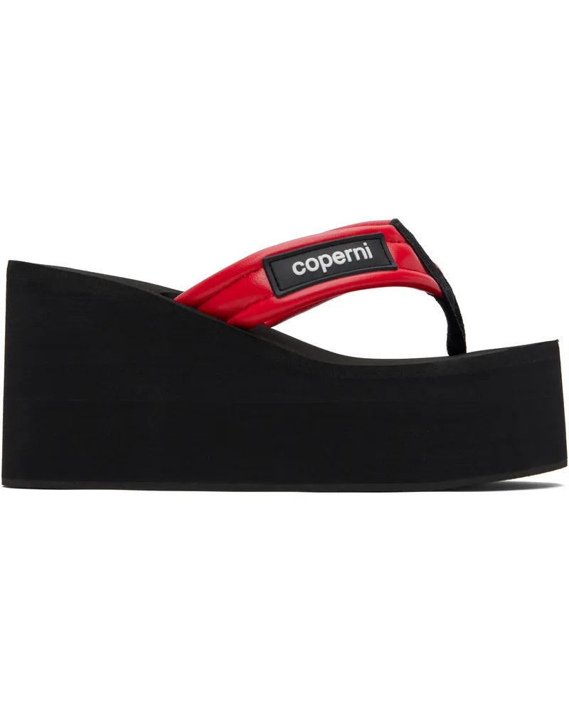 COPERNI Red Wedge Heeled Sandals Black-red