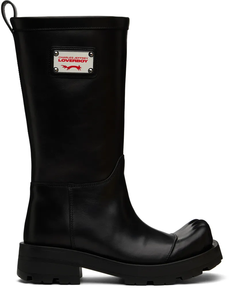 Charles Jeffrey Loverboy Black Sheathed Boots Blk