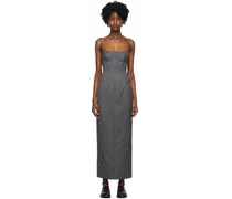 Gray Corset Maxi Dress