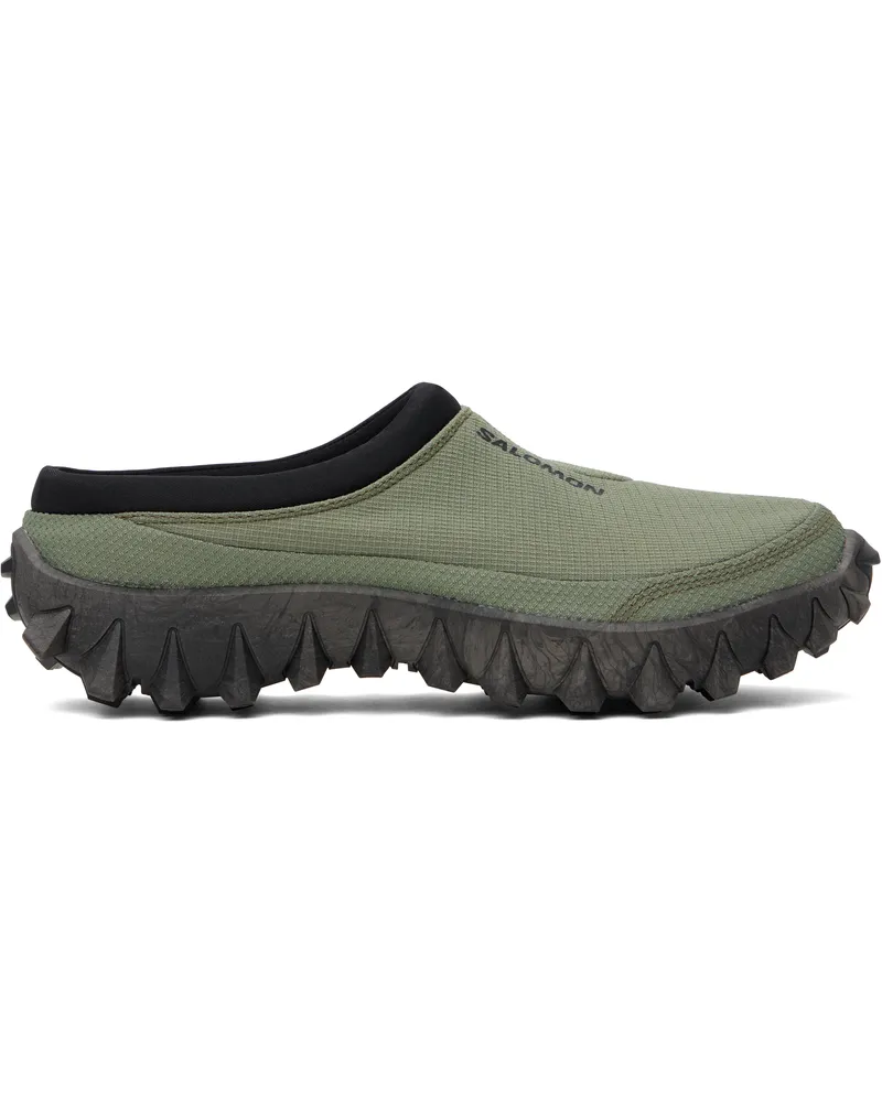 Salomon Khaki Snowclog Slippers Deeplichengreen
