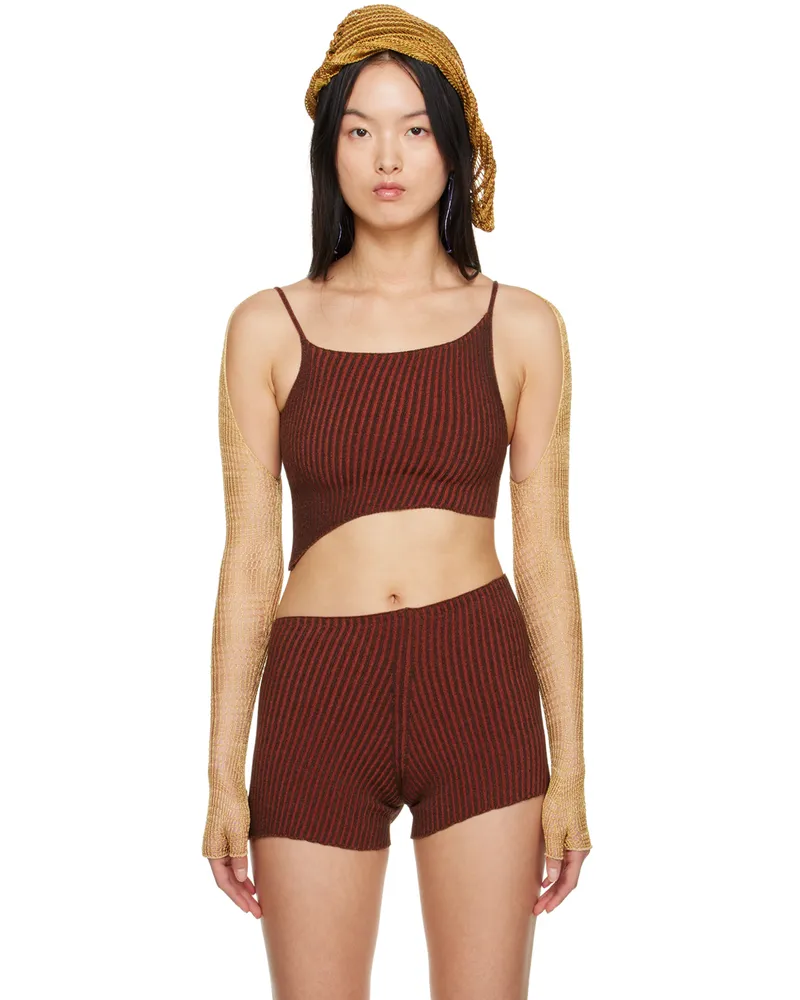 Isa Boulder SSENSE Exclusive Orange & Brown Tank Top Halloween