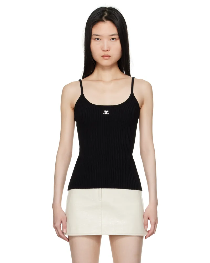 Courrèges Black Reedition Knit Tank Top 9999