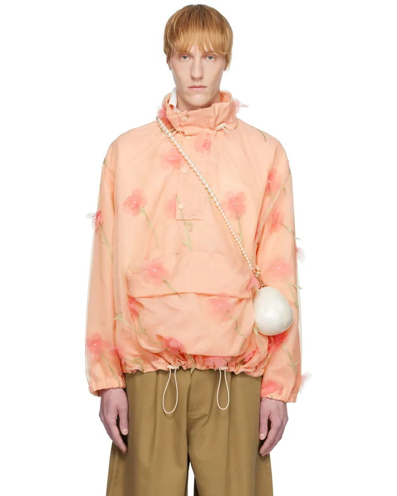 Simone Rocha Pink Carnation Organza Cagoule Jacket Nude