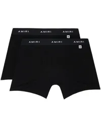 Amiri Two-Pack Black Logo Patch Boxer Briefs Black