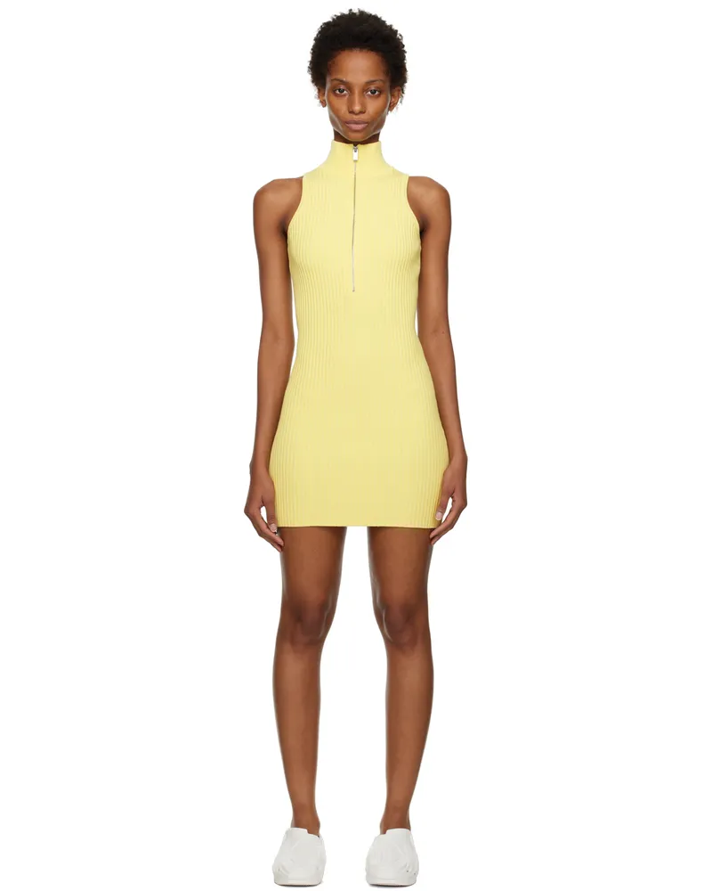 1017 ALYX 9SM Yellow Zip Minidress Ylw0042