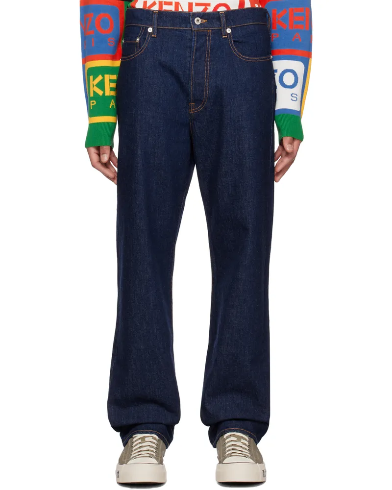 Kenzo Blue Kenzo Paris Asagao Jeans Dm