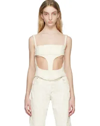 Thierry Mugler SSENSE Exclusive Off-White Tank Top B15nlight