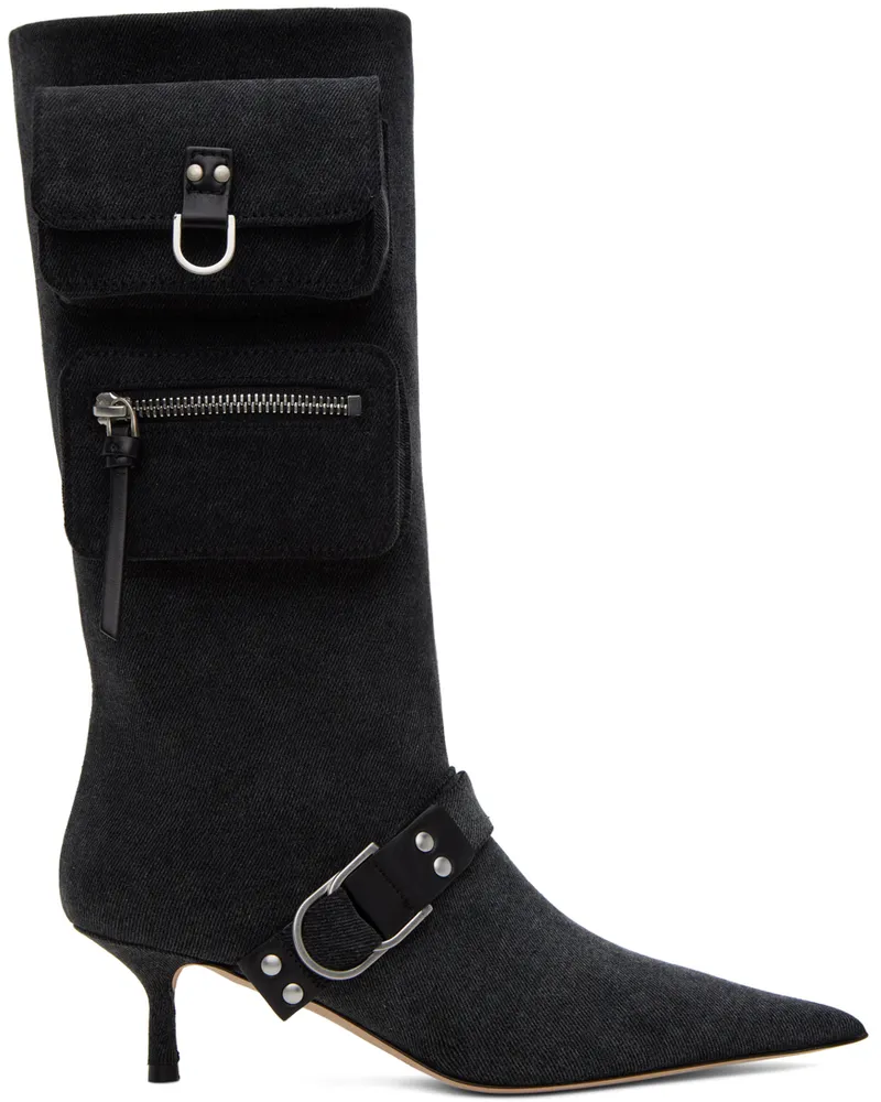 Blumarine Blue Jeanne Boots Dark