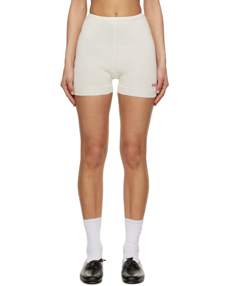 BODE Off-White Meringue Shorts Ivory