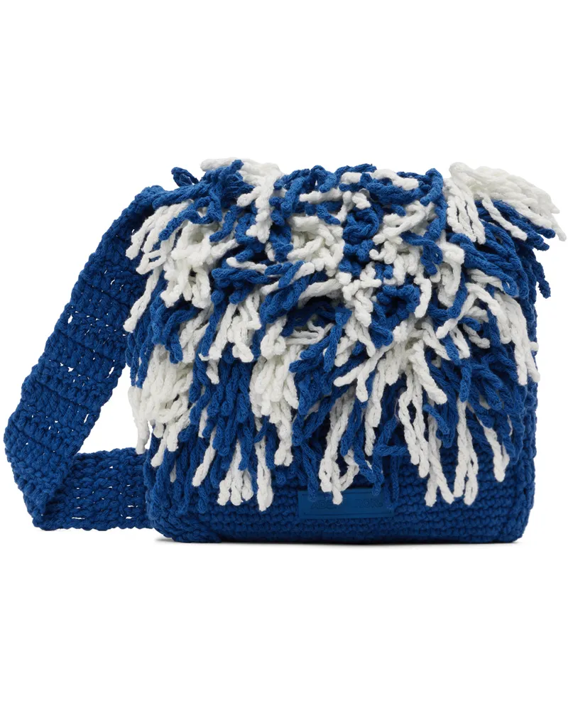 Adererror Blue Fringe Shoulder Bag Blue