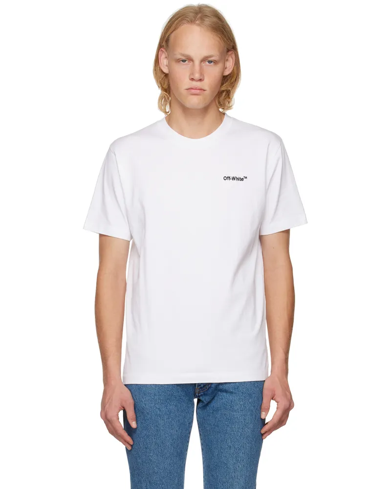 OFF-WHITE White Helvetica T-Shirt White
