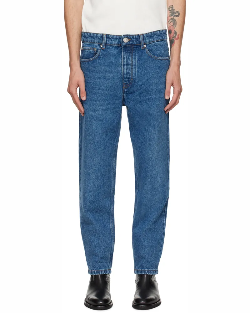 AMI Paris Blue Tapered Fit Jeans Used
