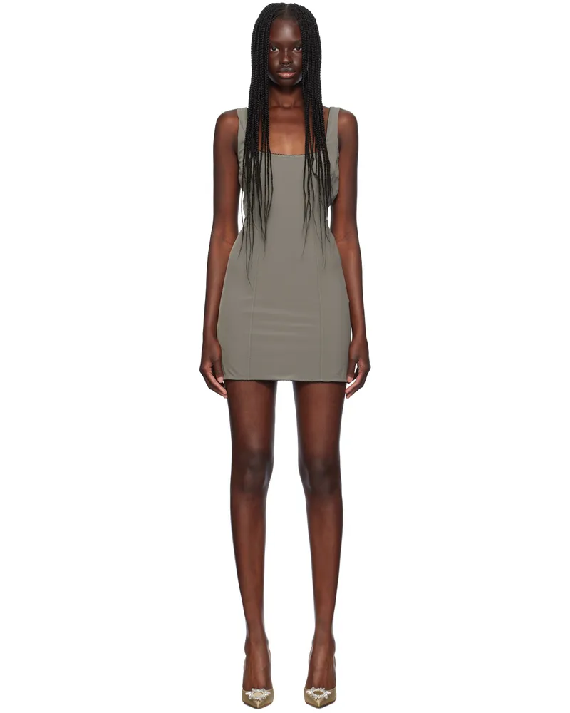 Paris Georgia Gray Zig Zag Minidress Slate