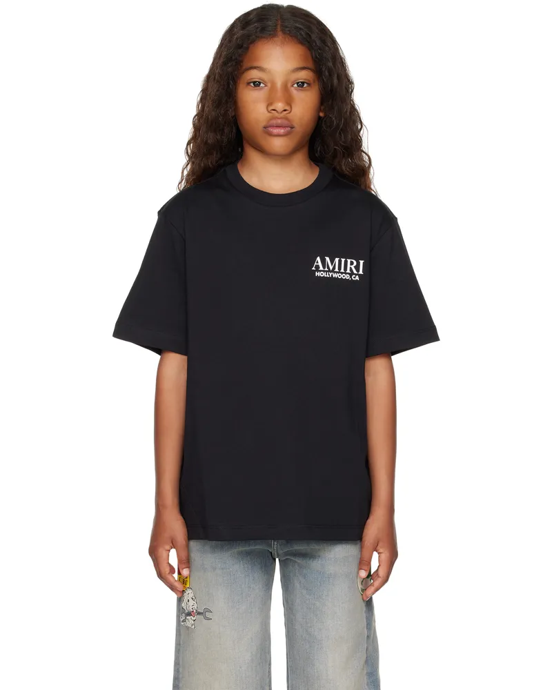 Amiri Kids Black Bones Stacked T-shirt Black