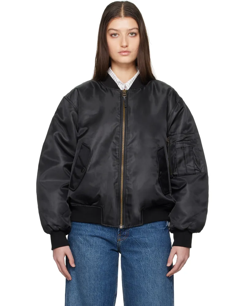 Anine Bing Black Leon Bomber Jacket Black