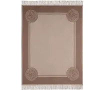 Brown Icon Silk Cashmere-Blend Fringed Blanket