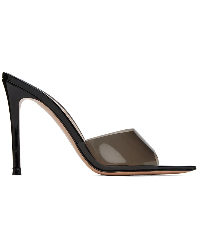Gianvito Rossi Black Elle 105 Heeled Sandals Fume'+black